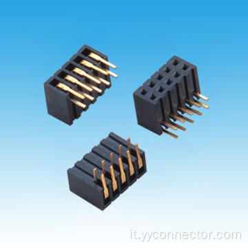 2,0 mm H7,2 mm Dual Row R/A Female Header Connector